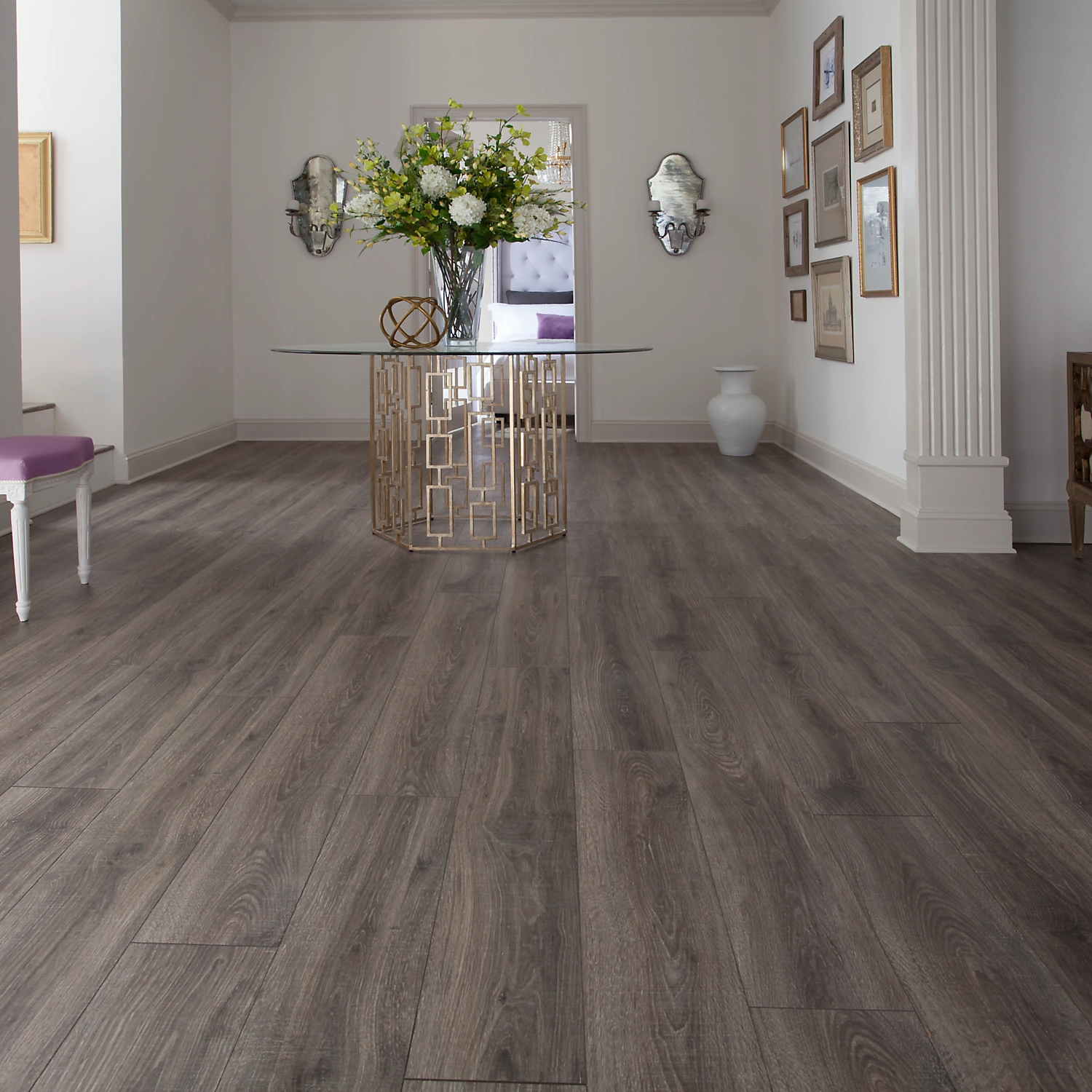 NuCore Driftwood Oak waterproof rigid core vinyl plank